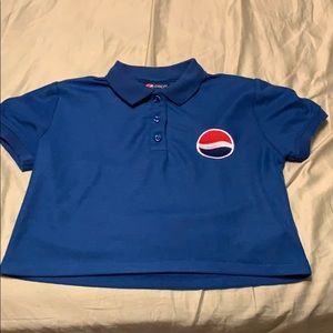 Blue Pepsi Crop Top